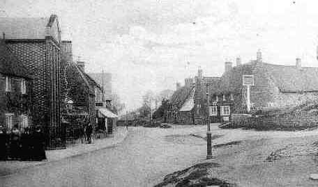 Main Road in 1898, showing Duston Chapel on the left, now the site of the United Reformed Church